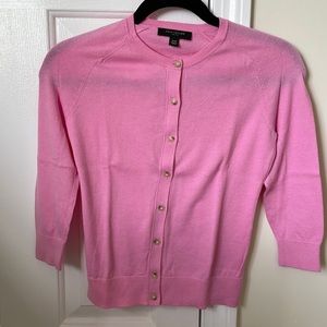 Ann Taylor Petite Pink Button Up Cardigan XSP